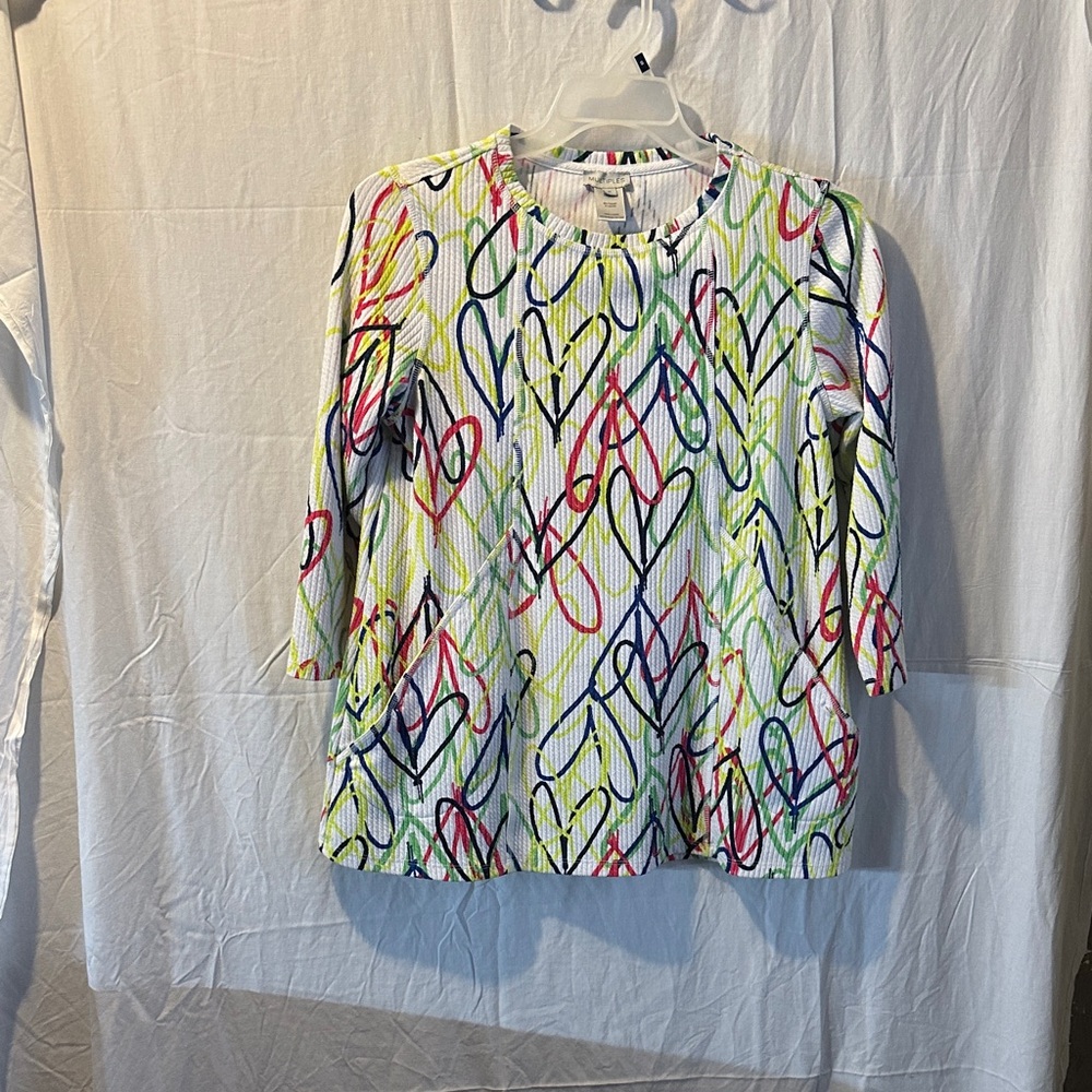 Multiples Multicolor Abstract Women's Blouse